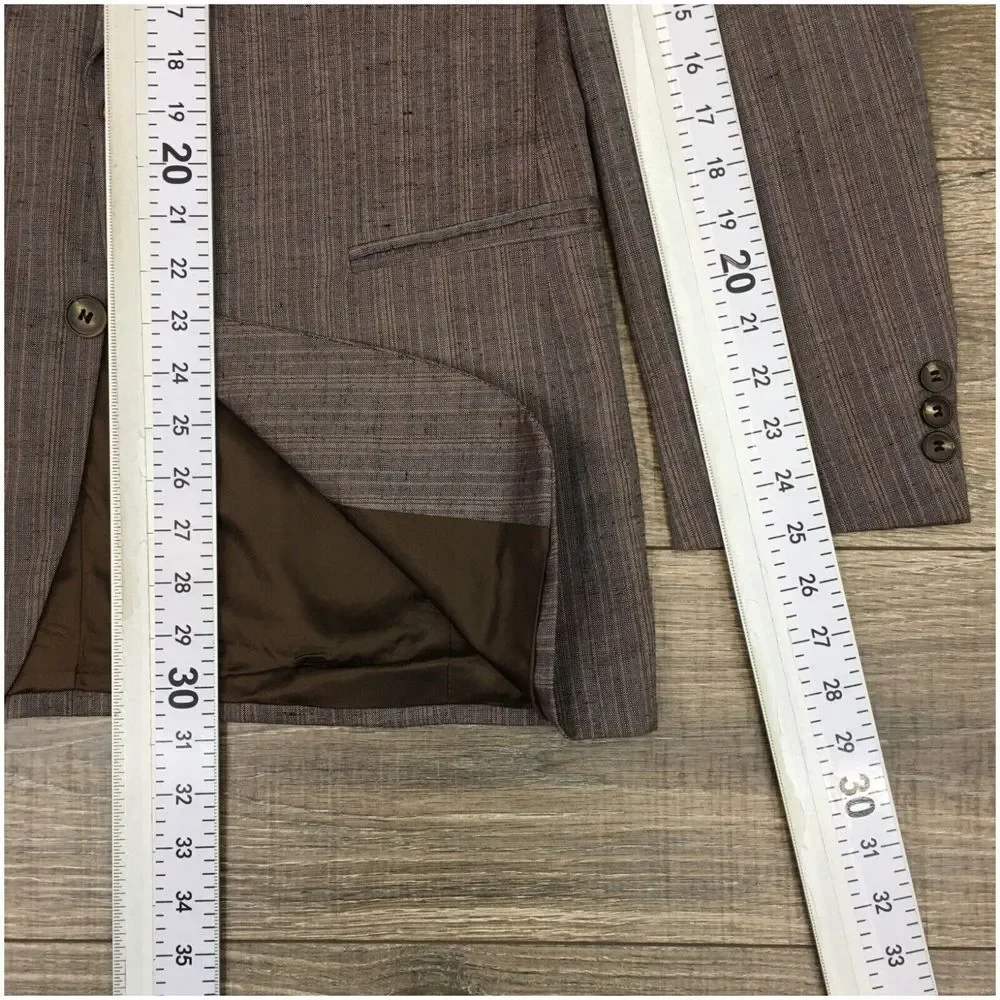 VINTAGE Mens Blazer Sport Coat Two Button‎ Casual Jacket Size 40R Wool Suit